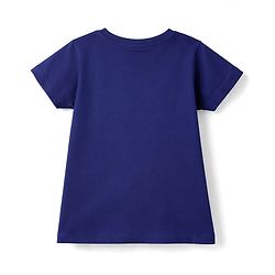 Babyhug Cotton Knit Half Sleeves T-Shirt With Reversible Sequin Detailing - Multicolor