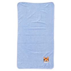 Babyhug Knit Towel with Tiger Embroidery L 95 x B 50.5 cm - Light Blue