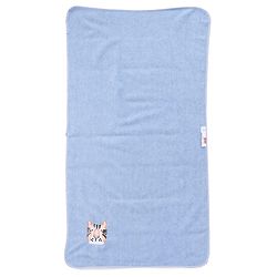Babyhug Knit Towel with Tiger Embroidery L 95 x B 50.5 cm - Light Blue