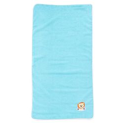 Babyhug Knit Towel with Tiger Embroidery L 95 x B 50.5 cm - Light Blue