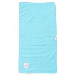 Babyhug Knit Towel with Tiger Embroidery L 95 x B 50.5 cm - Light Blue