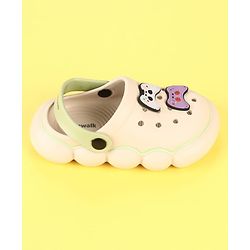 Cute Walk by Babyhug Clogs with Gaming Controller Applique - Beige