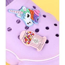 Cute Walk by Babyhug Back Strap Clogs With Unicorn Theme Applique - Purple