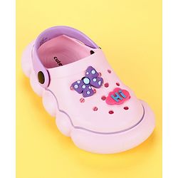 Cute Walk by Babyhug Back Strap Clogs With Bow Applique - Pink