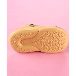Cute Walk by Babyhug Back Strap Clogs with Car Applique - Mustard