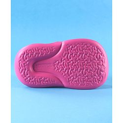 Cute Walk by Babyhug Back Strap Solid Clogs With Unicorn Applique - Fuchsia