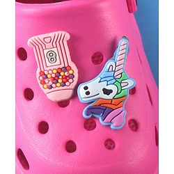 Cute Walk by Babyhug Back Strap Solid Clogs With Unicorn Applique - Fuchsia