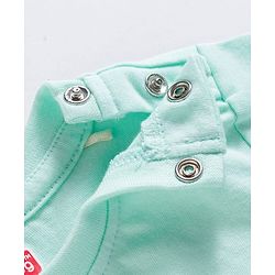 Babyhug Cotton Knit Half Sleeves T-Shirt With Sequin Detailing & Seashell Applique - Multicolor