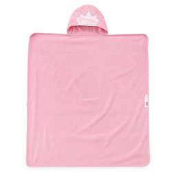 Babyhug Microfiber Knit Hooded Towel With Text Embroidery L 76 x B 69 cm - Pink