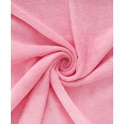 Babyhug Microfiber Knit Hooded Towel With Text Embroidery L 76 x B 69 cm - Pink