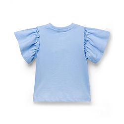 Babyhug 100% Cotton Knit Half Sleeves T-Shirt With Dog Print & Sequin Detailing - Multicolor