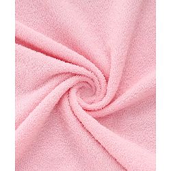 Babyhug Terry Knit Hooded Towel With Elephant Design & Floral Print L 73 x B 73 cm - Pink