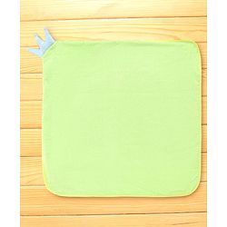Babyhug Terry Knit Hooded Towel With Frog Design L 73 x B 73 cm - Lime Green