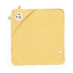 Babyhug Terry Knit Sheep Hooded Towel L 72 x B 71 cm - Yellow