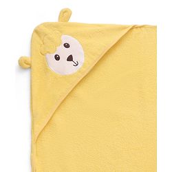 Babyhug Terry Knit Sheep Hooded Towel L 72 x B 71 cm - Yellow