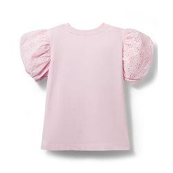 Babyhug Cotton Knit Half Sleeves T-Shirt With Floral Applique - Pink