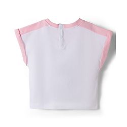 Babyhug Cotton Knit Half Sleeves  Oversized T-Shirt With Best Team Ever Print - White