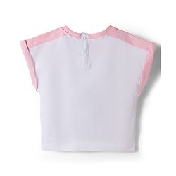 Babyhug Cotton Knit Half Sleeves  Oversized T-Shirt With Best Team Ever Print - White
