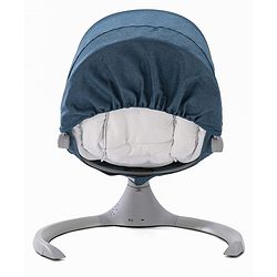 Babyhug Electric Rocker with Mosquito Net - Blue| Baby Swing Cradle with Remote| 6 Speed Levels| Safety Harness| Built-in Music with Volume Control| Off Timer| Silent Operation| Remote Control