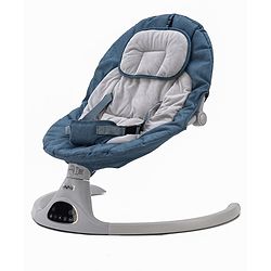 Babyhug Electric Rocker with Mosquito Net - Blue| Baby Swing Cradle with Remote| 6 Speed Levels| Safety Harness| Built-in Music with Volume Control| Off Timer| Silent Operation| Remote Control