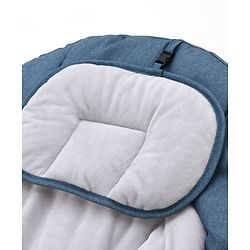 Babyhug Electric Rocker with Mosquito Net - Blue| Baby Swing Cradle with Remote| 6 Speed Levels| Safety Harness| Built-in Music with Volume Control| Off Timer| Silent Operation| Remote Control