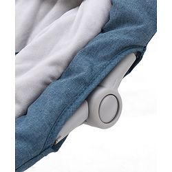 Babyhug Electric Rocker with Mosquito Net - Blue| Baby Swing Cradle with Remote| 6 Speed Levels| Safety Harness| Built-in Music with Volume Control| Off Timer| Silent Operation| Remote Control