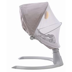 Babyhug Electric Rocker with Mosquito Net - Blue| Baby Swing Cradle with Remote| 6 Speed Levels| Safety Harness| Built-in Music with Volume Control| Off Timer| Silent Operation| Remote Control
