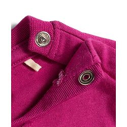 Babyhug Cotton Knit Half Sleeves T-Shirt With Ice Cream Sequins Detailing - Pink