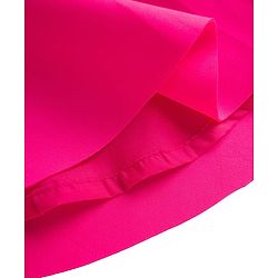 Babyhug Woven Sleeveless Scuba Fabric with Cotton Lining Party Dress with Corsage Detailing - Neon Pink