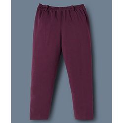 Babyhug Knit Full Sleeves Stretchable Solid 3 Piece Party Suit With Bow -Wine