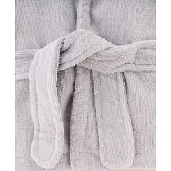 Babyhug Terry Woven Full Sleeves Elephant Hooded Bath Robe - Grey