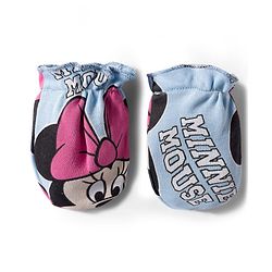 Babyhug Disney Cap, Mittens & Booties Set with Miniie Mouse & Family Print Multicolour - Diameter 9 cm