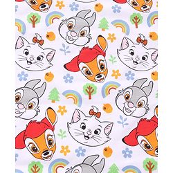 Babyhug Disney 100% Cotton Knit Hooded Towel With Disney Marie Graphics L 76 x B 76 cm - White
