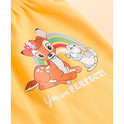 Babyhug Disney Interlock Knit Full Length Diaper Leggings with Marie Graphic Pack of 3 - Red Yellow & White