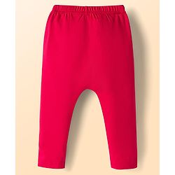 Babyhug Disney Interlock Knit Full Length Diaper Leggings with Marie Graphic Pack of 3 - Red Yellow & White