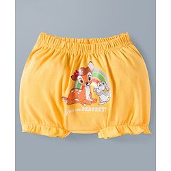 Babyhug Disney Lycra Knit Bloomers with Marie Graphic Pack of 3 - White Red & Yellow