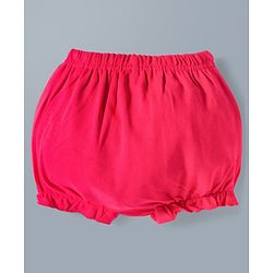 Babyhug Disney Lycra Knit Bloomers with Marie Graphic Pack of 3 - White Red & Yellow