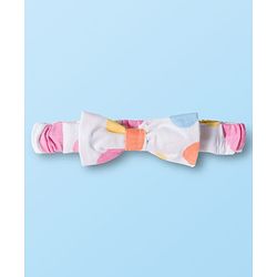 Babyhug Disney 100% Cotton Knit Full Sleeves Polka Dots Printed Frock With Attached Shrug & Marie Graphics & Headband - Multicolour