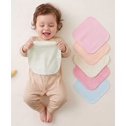 Babyhug Terry Knit Hand & Face  Towel Pack Of 6 L 24 x B 24 cm - Multicolour