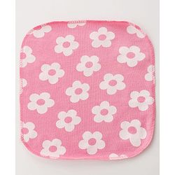 Babyhug Terry Knit Face & Hand Towel With Floral Print Pack Of 6 L 24 x B 24 cm- Multicolour
