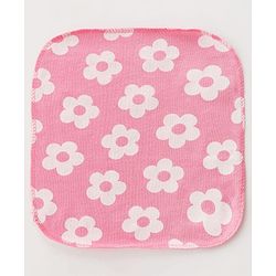 Babyhug Terry Knit Face & Hand Towel With Floral Print Pack Of 6 L 24 x B 24 cm- Multicolour