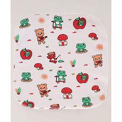 Babyhug Terry Knit Hand & Face Towel Set With Animal Design Pack Of 6 L 24 x B 24 cm - Multicolour