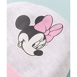 Babyhug Disney Interlock Knit Cap Mittens & Booties Set with Minnie Mouse Graphic Grey - Diameter 15 cm