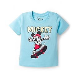 Babyhug Disney 100% Cotton Knit Half Sleeves T-Shirts With Mickey & Friends Graphic Pack of 2 - Multicolour