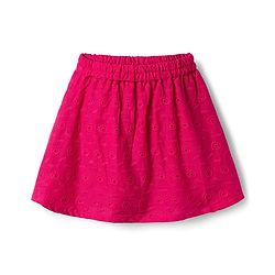 Babyhug Cotton Woven Half Sleeves Top & Mid Thigh Skirt Set - Fuchsia