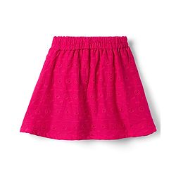 Babyhug Cotton Woven Half Sleeves Top & Mid Thigh Skirt Set - Fuchsia