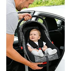 Babyhug Cloud Cradle 3-in-1 Baby Carry Cot  Black| Rocker & Baby Seat| Safety Harness| Adjustable Canopy| Lightweight Portable Design| Removable & Washable Cover| 015 Months