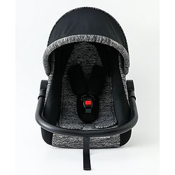 Babyhug Cloud Cradle 3-in-1 Baby Carry Cot  Black| Rocker & Baby Seat| Safety Harness| Adjustable Canopy| Lightweight Portable Design| Removable & Washable Cover| 015 Months