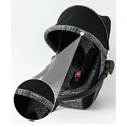 Babyhug Cloud Cradle 3-in-1 Baby Carry Cot  Black| Rocker & Baby Seat| Safety Harness| Adjustable Canopy| Lightweight Portable Design| Removable & Washable Cover| 015 Months