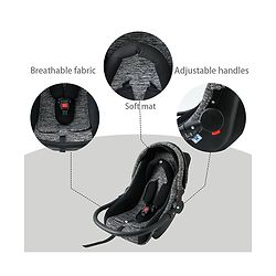 Babyhug Cloud Cradle 3-in-1 Baby Carry Cot  Black| Rocker & Baby Seat| Safety Harness| Adjustable Canopy| Lightweight Portable Design| Removable & Washable Cover| 015 Months